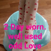 Odd, worn out and used Love sock…