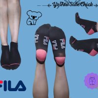Black & Pink Fila Socks