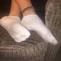 Sweaty dirty white socks