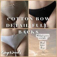 Cotton Bow Detail Full-Backs (#E…