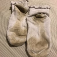 worn white women’s party socks